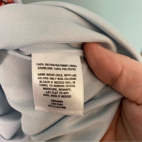 NWT BP Light Blue/Lavender Floral Off The Shoulder Midi Dress Size 4X - Picture 4 of 7